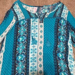 Blue 3/4length shirt